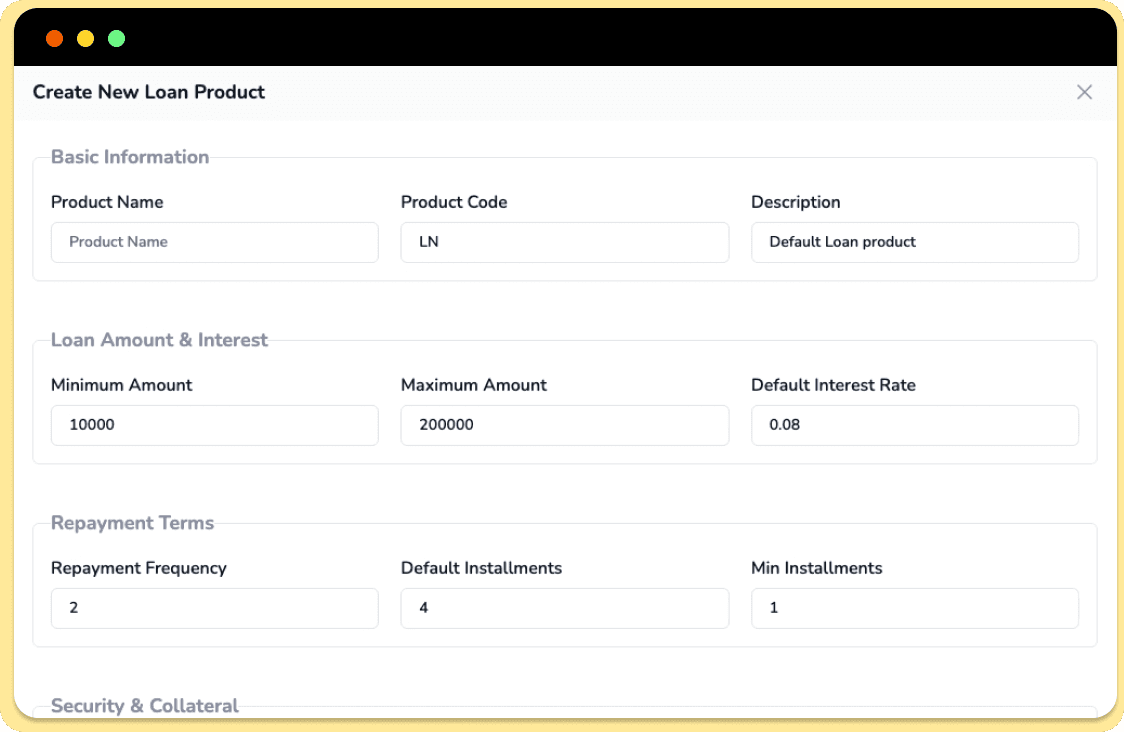 Customizable Loan Plans and Interest Rates
